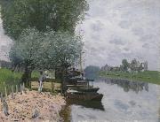 Alfred Sisley La Seine a Bougival oil on canvas